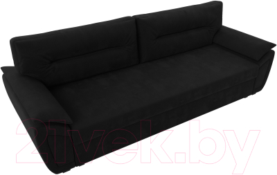 Диван Лига Диванов Нэстор Лайт (микровельвет черный)