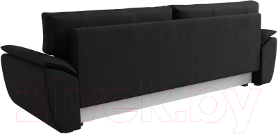 Диван Лига Диванов Нэстор Лайт (микровельвет черный)