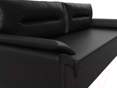 Диван Лига Диванов Нэстор Лайт (экокожа черный)