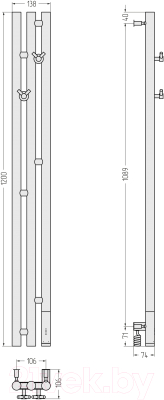 Полотенцесушитель электрический Сунержа Терция 3.0 120x10.6 / 03-5845-1211