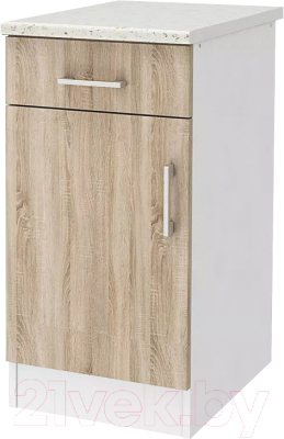 Шкаф-стол кухонный Stolline Уют / СТЛ.275.03МСТ (белый/дуб сонома) - фото