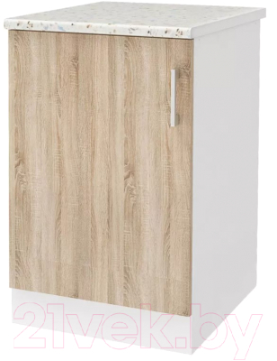 Шкаф-стол кухонный Stolline Уют 275.08МСТ (белый/дуб сонома) - фото