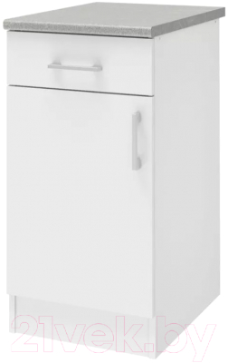 Шкаф-стол кухонный Stolline Уют 275.03МСТ (белый/белый) - фото