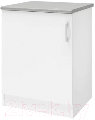 Шкаф-стол кухонный Stolline Уют 275.06МСТ (белый/белый) - фото