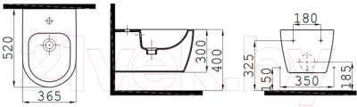 Биде подвесное Idevit Alfa K3106-2605-001-1-0000