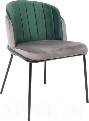Стул Алвест AV 418 (графитовый бархат H-18/изумрудный H-30/черный) - фото