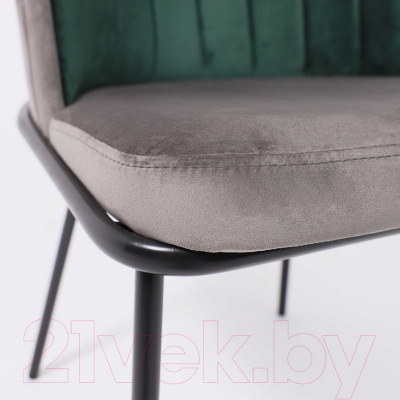 Стул Алвест AV 418 (графитовый бархат H-18/изумрудный H-30/черный)