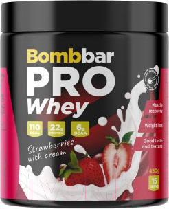 Протеин Bombbar Клубника со сливками - фото