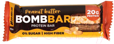 Набор протеиновых батончиков Bombbar Арахисовая паста