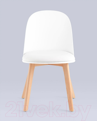Стул Stool Group Fog с подушкой / SL-7022DM (белый, деревянные ножки)