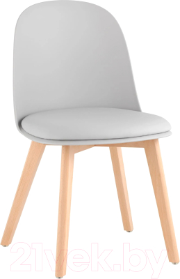 Стул Stool Group Fog с подушкой / SL-7022DM (светло-серый, деревянные ножки) - фото