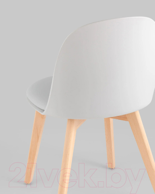 Стул Stool Group Fog с подушкой / SL-7022DM (светло-серый, деревянные ножки)