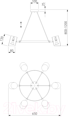 Потолочный светильник Евросвет 70147/6 (белый)