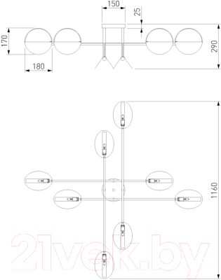 Потолочный светильник Евросвет 70148/8