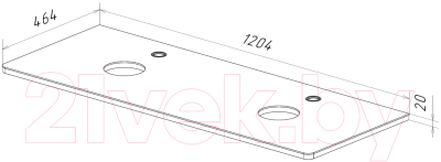 Столешница для ванной LEMARK Olivia / LM08OL125S