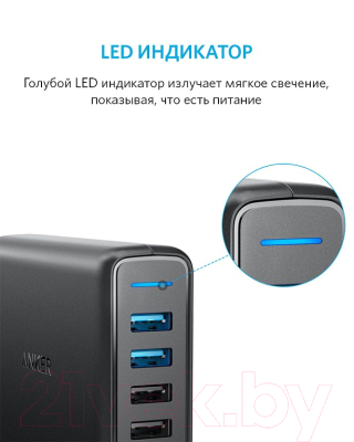 Адаптер питания сетевой Anker PowerPort Speed5 A2054 / ANK-A2054L11-BK