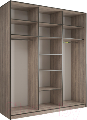 Шкаф-купе Евва 18 TTG.03 / АЭП ШК.3 03 (трюфель/венге глянец)