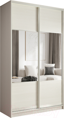 Шкаф-купе Евва 14 BBZ.01 / АЭП ШК.2 02 (бодега/жемчуг зерно) - фото