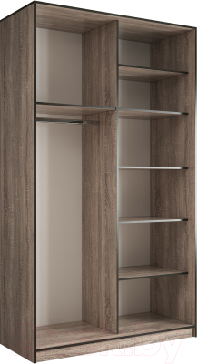 Шкаф-купе Евва 124 TTG.02 / АЭП ШК.2 03 (трюфель/венге глянец)