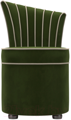 Кресло мягкое Лига Диванов Ирис (микровельвет, зеленый/бежевый)