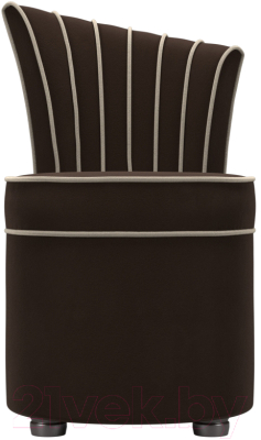 Кресло мягкое Лига Диванов Ирис (микровельвет, коричневый/бежевый)
