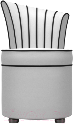 Кресло мягкое Лига Диванов Ирис (экокожа, белый/черный)