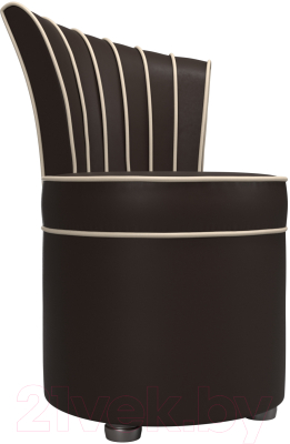 Кресло мягкое Лига Диванов Ирис (экокожа, коричневый/бежевый)