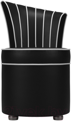 Кресло мягкое Лига Диванов Ирис (экокожа, черный/белый)