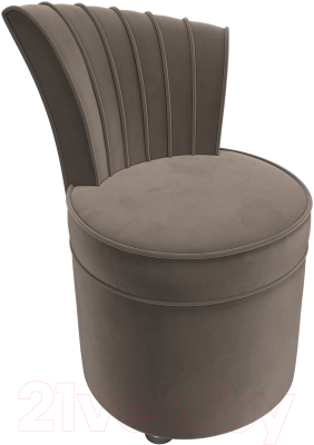 Кресло мягкое Лига Диванов Ирис (велюр коричневый) - фото