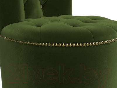 Пуф Лига Диванов Саваж (микровельвет, зеленый/бежевый)
