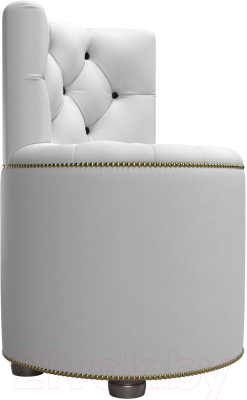 Пуф Лига Диванов Саваж (экокожа, белый/черный)