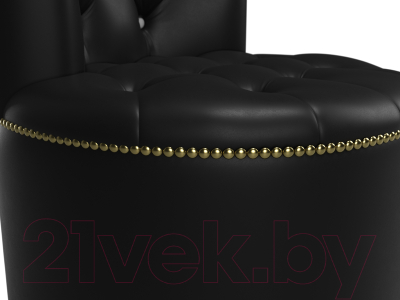 Пуф Лига Диванов Саваж (экокожа, черный/белый)