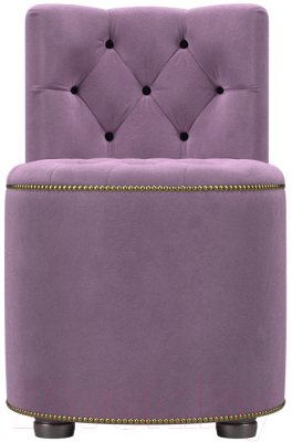 Пуф Лига Диванов Саваж (микровельвет, сиреневый/коричневый)