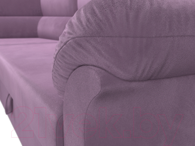 Диван угловой Лига Диванов Карнелла левый (микровельвет сиреневый)