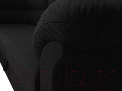 Диван угловой Лига Диванов Карнелла левый (микровельвет черный)