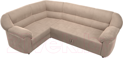 Диван угловой Лига Диванов Карнелла левый (велюр бежевый)
