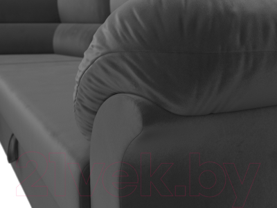 Диван угловой Лига Диванов Карнелла левый (велюр серый)