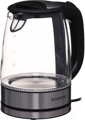 Электрочайник StarWind SKG5210 (черный/серебристый)