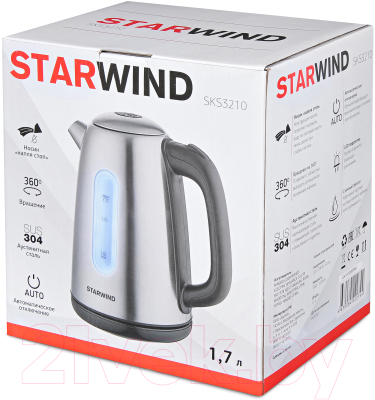 Электрочайник StarWind SKS3210 (серебристый)