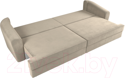 Диван Лига Диванов Милтон / 109775 (микровельвет бежевый)