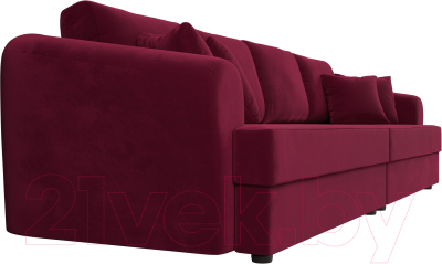 Диван Лига Диванов Милтон / 109776 (микровельвет бордовый)
