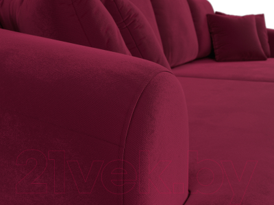 Диван Лига Диванов Милтон / 109776 (микровельвет бордовый)