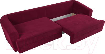 Диван Лига Диванов Милтон / 109776 (микровельвет бордовый)