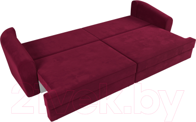 Диван Лига Диванов Милтон / 109776 (микровельвет бордовый)