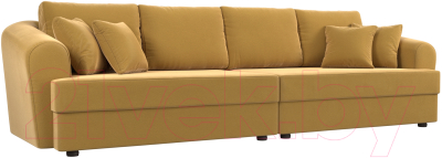 Диван Лига Диванов Милтон / 109777 (микровельвет желтый) - фото