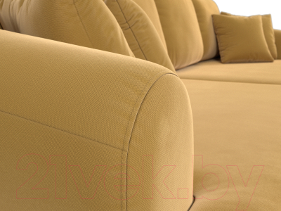 Диван Лига Диванов Милтон / 109777 (микровельвет желтый)
