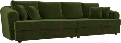 Диван Лига Диванов Милтон / 109778 (микровельвет зеленый) - фото