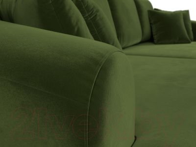 Диван Лига Диванов Милтон / 109778 (микровельвет зеленый)