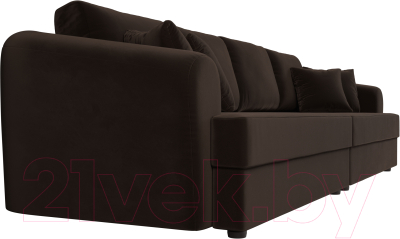 Диван Лига Диванов Милтон / 109780 (микровельвет коричневый)