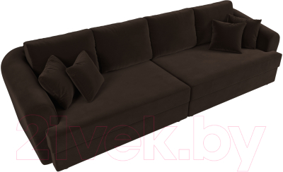 Диван Лига Диванов Милтон / 109780 (микровельвет коричневый)